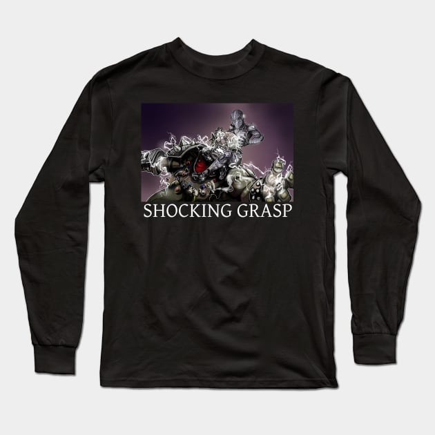 Caverns & Creatures: Shocking Grasp Long Sleeve T-Shirt by robertbevan